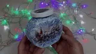 Новогодний декор банки кофе/Coffee can decor