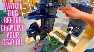How to Change Boat Outboard Motor Gear Oil (Suzuki 15hp DF)