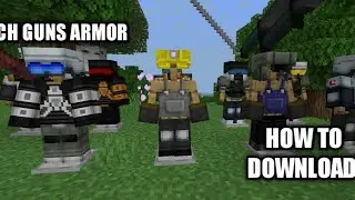 how to download tech guns armor mod in minecraft pe ll  #mastermindnv