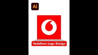 Vodafone Logo Design in illustrator - #illustratortutorial #shorts