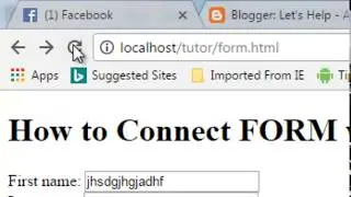 how to connect html form with database