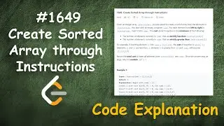 Create Sorted Array through Instructions | Live Coding with Explanation | Leetcode 