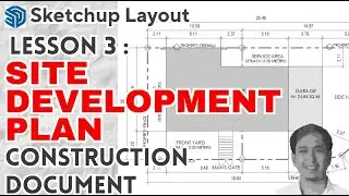 Create SITE DEVELOPENT in SketchUp Layout Lesson 3