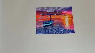 Beautiful Acrylic SUNSET/step by step