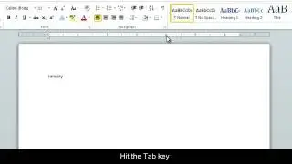 Microsoft Office Word PC: Tabs, Example 2