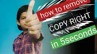 HOW TO Remove copy right in 5Seconds