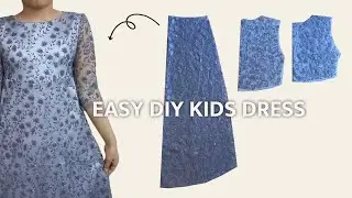 EASY Pattern to make kids dress! | diy dress 5-8 years old