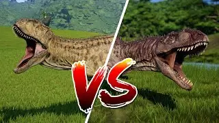 Jurassic World Evolution. Majungasaurus vs Carnotaurus. Dinosaur battle