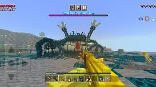 Real guns vs Sculk Warden Boss mod in MCPE