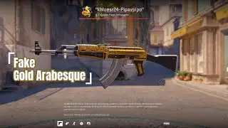 FAKE AK-47 | GOLD ARABESQUE  IN CS2 🥇🥇 - Fuel Injector + 5X Sticker | Hidden Hero (Foil)