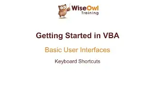 Excel VBA Online Course - 1.3.2 Keyboard Shortcuts