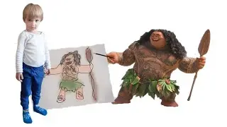 3 years old kid drawing Maui