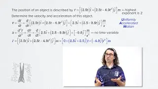 Using the R Position Vector to find Velocity and Acceleration