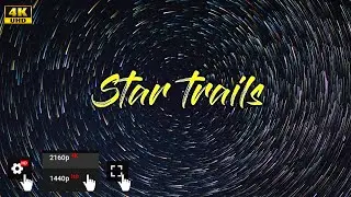Startrails night sky timelapse 4k. Ursa Major bathes in the clouds. Stars dance