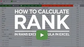 How to Calculate Rank in MS Excel | Rank Formula in Excel