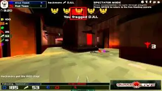 Quake Live -Noob using aimbot -Courtyard