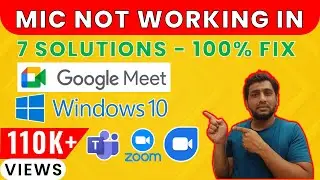 Mic not working windows 10 | Google meet microphone not working | Windows 10 microphone not working
