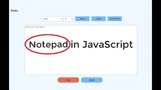 Create Notepad in JavaScript - JavaScript Tutorial