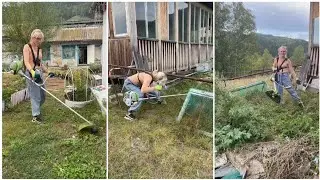 ДЕРЕВЕНСКИЕ БУДНИ 🔞 Скосила тримером метровую крапиву