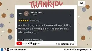 Google Reviews of Warsaw Manila