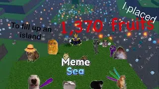 I placed 1,370 fruits to fill up an island in meme sea!