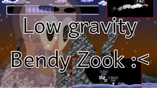 Worms Armageddon - Very bendy low gravity bazooka