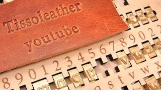 Typesetting brass alphabet (font) for embossing on leather. Product branding
