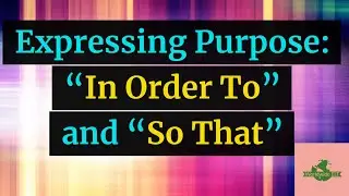 Expressing Purpose: 