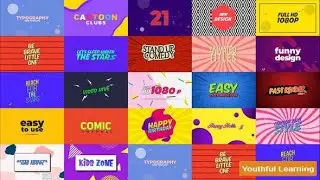 Dynamic Cartoon Titles Free Download After Effects Templates