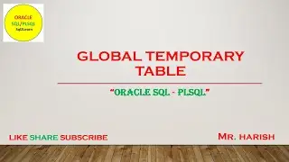 Oracle Global Temporary Table