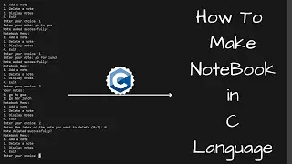NoteBook in c language || C language project