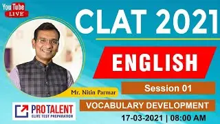Vocab Development for CLAT I March 2021 I CRASH COURSE I English S01