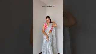 Styling Tissue Saree 🤍| @santoshi_megharaj #saree #tissuearee #grwm #shorts #santoshimegharaj