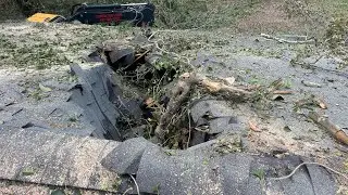Hurricane Helene sent a tree through this roof