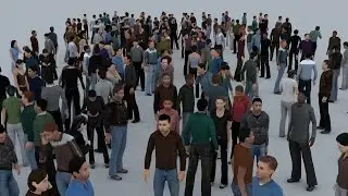 Creating crowd simulation in 3ds max