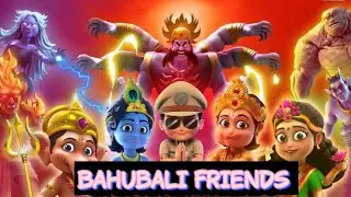 LITTLE SINGHAM 🔥 Dance Party with Bahubali Friends 💥 | Kids Cartoon Song  