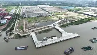 Aerial Photography of Daming Yangtze River Manufacturing Base (Jingjiang)