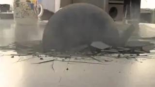 Giant Detonation Ball hits table - Action Movie FX (iPhone 4s)