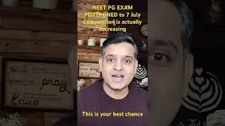NEET PG POSTPONED 7 July. Competition is actually decreasing. This is your brightest chance. #neetpg