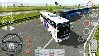 BUSSID Bus Simulator Indonesia - Polisi Livery - Android Gameplay FHD