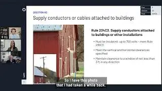 What are NESC requirements for attaching conductors or cables to buildings in an alley?
