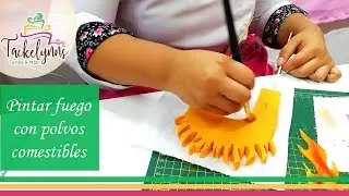 PINTAR FUEGO CON POLVOS COMESTIBLES