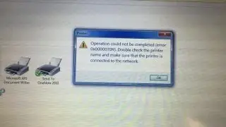 When you set default printer with Error 0X00000709