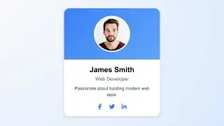 Profile Card Design in HTML, CSS | Modern Card Design | Coding Hacks