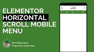 Elementor Horizontal Scroll Mobile Menu