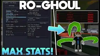 MAX STATS! Roblox RO GHOUL Hack Script GUI Auto Farm, Kill All, Infinite Yen, Rep Farm & More!