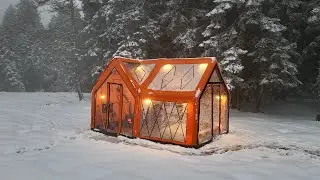 CAMPING IN HEAVY SNOW WITH OUR NEW TENT