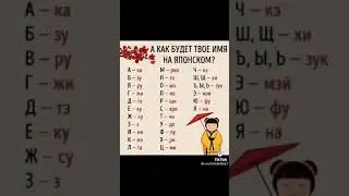 Как будет ваше имя на японском?