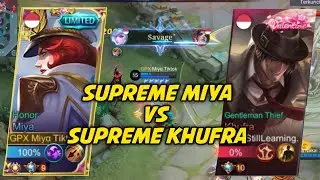 SOLO RANK MIYA DAPAT SAVAGE KETEMU SUPREME KHUFRA! TOP GLOBAL MIYA - MLBB