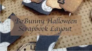 BoBunny Halloween Scrapbook Layout